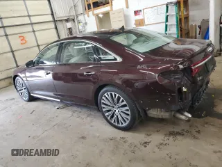 2019 Audi A8 with VIN WAU8DAF85KN019978, listed as a Copart auction lot 52646385 with 46,416 mi miles and Salvage title. Bid and sale history available at DreamBid. Image 2.