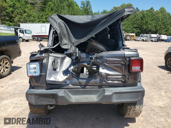 2020 Jeep Wrangler Unlimited Sport Altitude with VIN 1C4HJXDN7LW224107, listed as a Copart auction lot 61435715 with 38,151 mi miles and Salvage title. Bid and sale history available at DreamBid. Image 6.