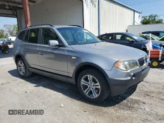 2005 BMW X3 3.0i with VIN WBXPA93495WD11807, listed as a Copart auction lot 58257665 with 207,752 mi miles and Salvage title. Bid and sale history available at DreamBid. Image 4.