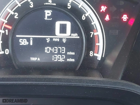 2019 Honda CR-V LX with VIN 2HKRW5H34KH420447, listed as a IAAI auction lot 41616151 with 104,373 mi miles. Bid and sale history available at carsss.com. Image 15.