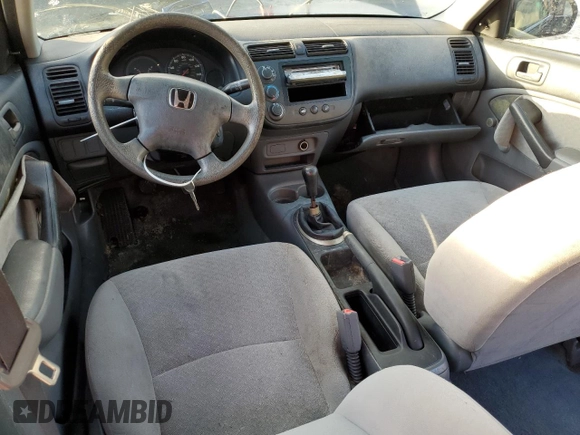 2001 Honda Civic with VIN 1HGES15231L060100, listed as a Copart auction lot 76254824 with Not provided miles and Clean title. Bid and sale history available at DreamBid. Image 8.