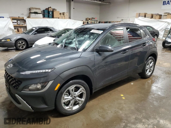 2022 Hyundai Kona SEL with VIN KM8K6CAB3NU831383, listed as a Copart auction lot 69302932 with 5,052 mi miles. Bid and sale history available at carsss.com. Image 1.