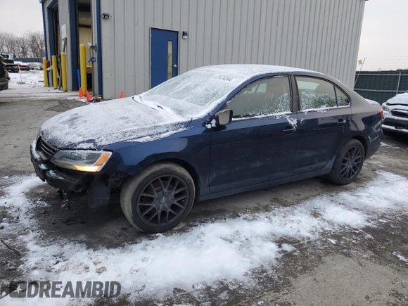 2012 Volkswagen Jetta Sedan S w/Sunroof with VIN 3VW2K7AJ5CM301400, listed as a Copart auction lot 87474244 with 95,200 mi miles and Salvage Title. Bid and sale history available at carsss.com. Image 1.