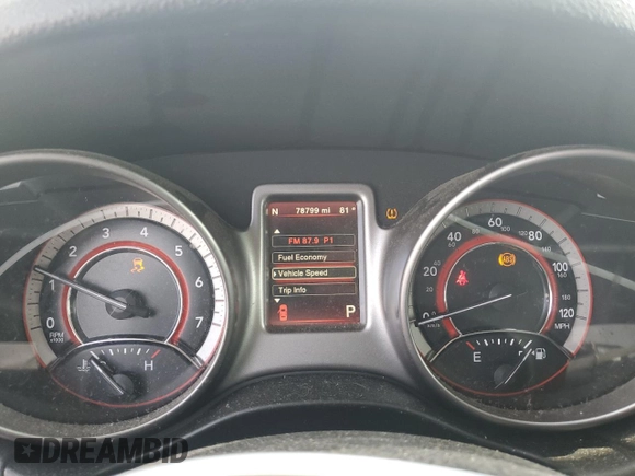 2017 Dodge Journey Crossroad Plus with VIN 3C4PDCGB8HT648132, listed as a Copart auction lot 56821625 with 78,799 mi miles and Salvage title. Bid and sale history available at DreamBid. Image 9.