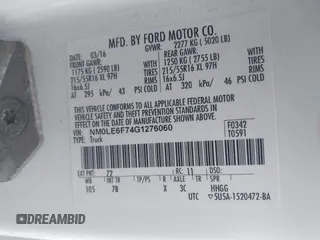 2016 Ford Transit Connect with VIN NM0LE6F74G1276060, listed as a IAAI auction lot 41610924 with 154,427 mi miles and . Bid and sale history available at DreamBid. Image 9.