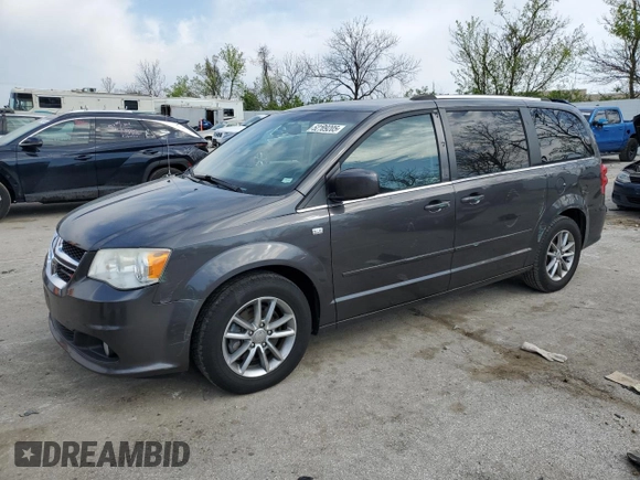 2014 Dodge Grand Caravan SXT 30th Anniversary with VIN 2C4RDGCG4ER285294, listed as a Copart auction lot 52109205 with 196,331 mi miles and Salvage Title. Bid and sale history available at DreamBid. Image 1.