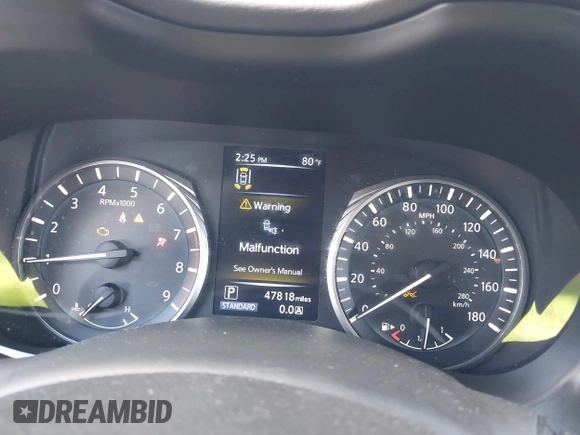 2021 Infiniti Q60 Red Sport 400 with VIN JN1FV7LLXMM560314, listed as a IAAI auction lot 41930067 with 47,818 mi miles and . Bid and sale history available at DreamBid. Image 7.