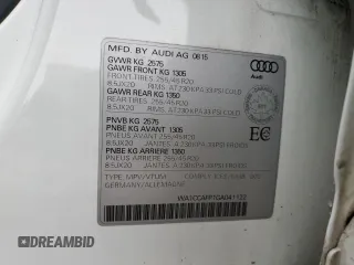 2016 Audi SQ5 Premium Plus with VIN WA1CCAFP1GA041122, listed as a Copart auction lot 82203424 with 153,404 mi miles and Salvage Title. Bid and sale history available at carsss.com. Image 12.