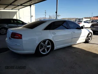 2010 Audi A8 with VIN WAURVAFA6AN007163, listed as a Copart auction lot 81377074 with 158,919 mi miles and Clean title. Bid and sale history available at DreamBid. Image 3.