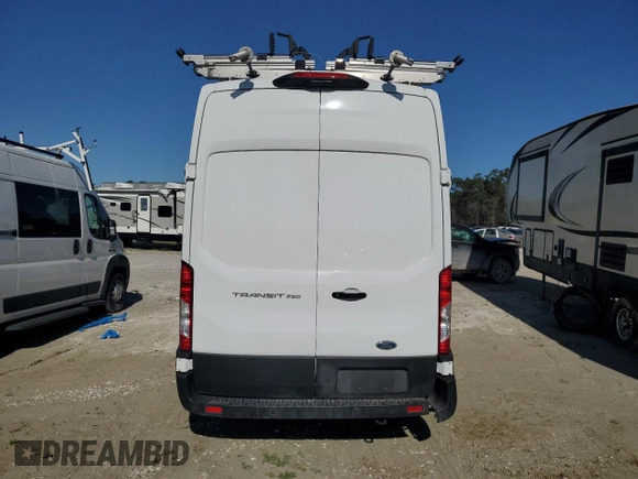 2023 Ford Transit Cargo with VIN 1FTBR3X88PKA74339, listed as a Copart auction lot 48634405 with 103,840 mi miles and Salvage title. Bid and sale history available at DreamBid. Image 6.