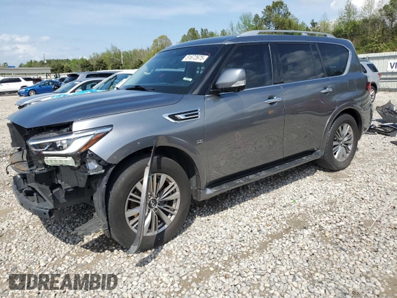 2018 Infiniti QX80 with VIN JN8AZ2NF0J9662455, listed as a Copart auction lot 51672675 with 145,131 mi miles and Salvage Title. Bid and sale history available at carsss.com. Image 1.