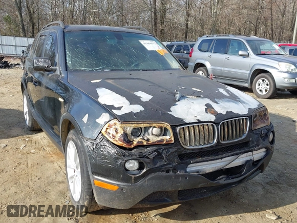 2008 BMW X3 3.0si with VIN WBXPC93428WJ04266, listed as a IAAI auction lot 41464577 with 1 mi miles. Bid and sale history available at carsss.com. Image 6.