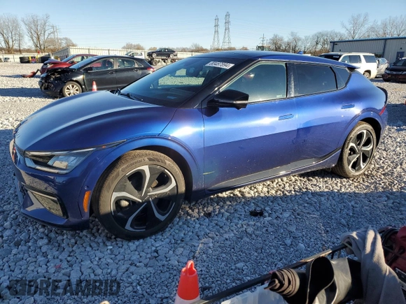 2022 Kia EV6 GT-Line with VIN KNDC4DLC5N5067573, listed as a Copart auction lot 80487894 with 34,293 mi miles and Salvage Title. Bid and sale history available at carsss.com. Image 1.