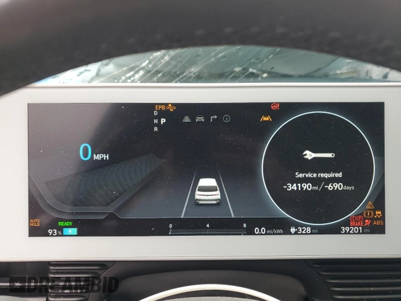 2022 Hyundai Ioniq 5 SEL with VIN KM8KN4AE9NU088487, listed as a Copart auction lot 56558305 with 39,201 mi miles and Non repairable. Bid and sale history available at DreamBid. Image 9.