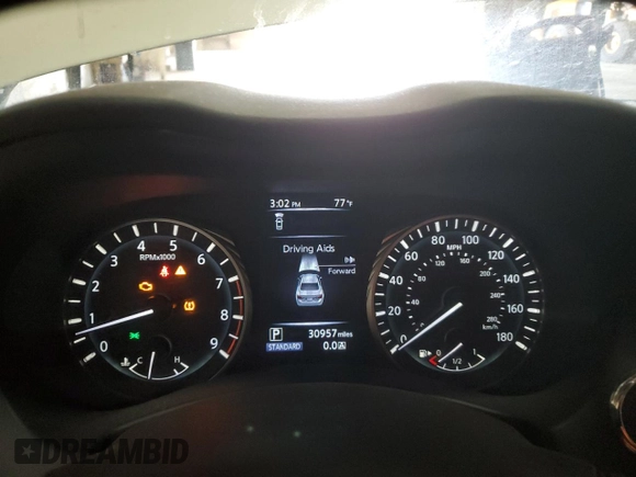 2019 Infiniti Q50 3.0t LUXE with VIN JN1EV7ARXKM556988, listed as a Copart auction lot 53383135 with 30,957 mi miles and Salvage Title. Bid and sale history available at carsss.com. Image 9.
