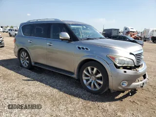 2012 Infiniti QX56 7-passenger with VIN JN8AZ2NEXC9023641, listed as a Copart auction lot 71316494 with 107,827 mi miles and Salvage Title. Bid and sale history available at carsss.com. Image 4.