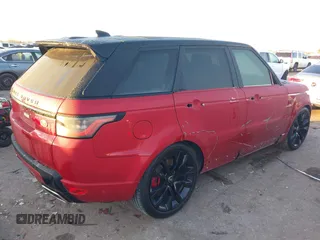 2021 Land Rover Range Rover Sport HST with VIN SALWS2RU3MA749552, listed as a IAAI auction lot 41119636 with 34,566 mi miles. Bid and sale history available at carsss.com. Image 4.