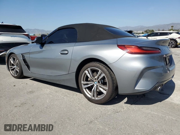 2024 BMW Z4 sDrive30i with VIN WBAHF3C06RWY36286, listed as a Copart auction lot 50296565 with 9,898 mi miles and Salvage title. Bid and sale history available at DreamBid. Image 2.