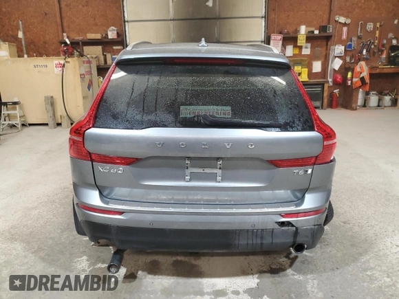 2020 Volvo XC60 Momentum with VIN YV4A22RK7L1410661, listed as a Copart auction lot 53237445 with 57,819 mi miles and Salvage title. Bid and sale history available at DreamBid. Image 6.