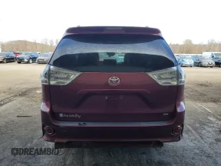 2015 Toyota Sienna SE with VIN 5TDXK3DC9FS565674, listed as a Copart auction lot 81254394 with 56,502 mi miles and Salvage Title. Bid and sale history available at DreamBid. Image 6.