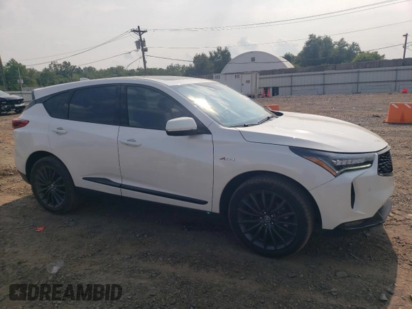 2023 Acura RDX Advance with VIN 5J8TC2H82PL009304, listed as a Copart auction lot 65121524 with 4,957 mi miles and Salvage title. Bid and sale history available at DreamBid. Image 4.