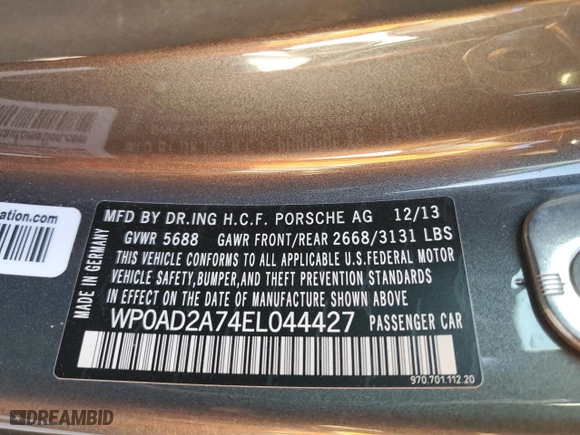2014 Porsche Panamera S E-Hybrid with VIN WP0AD2A74EL044427, listed as a Copart auction lot 76928314 with 132,949 mi miles and Clean Title. Bid and sale history available at carsss.com. Image 12.