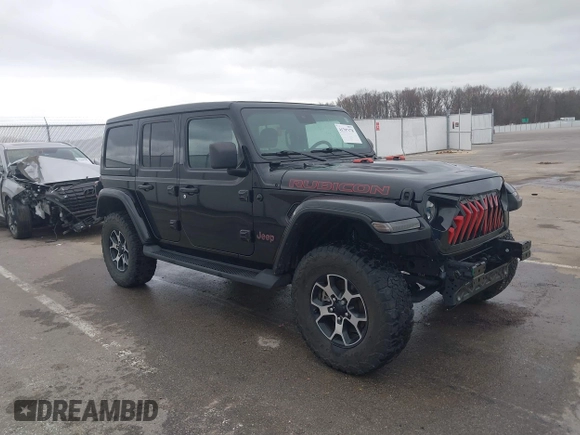 2021 Jeep Wrangler Unlimited Rubicon with VIN 1C4HJXFG8MW775419, listed as a IAAI auction lot 41797178 with 56,166 mi miles. Bid and sale history available at carsss.com. Image 1.