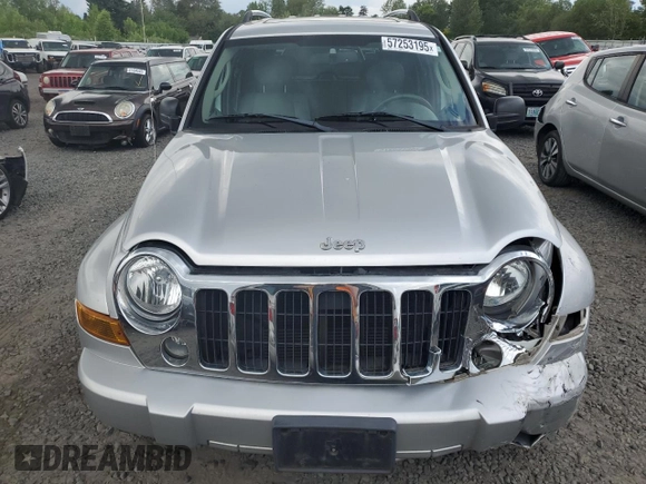 2006 Jeep Liberty Limited with VIN 1J4GL58K56W238578, listed as a Copart auction lot 57253195 with 132,207 mi miles and Salvage title. Bid and sale history available at DreamBid. Image 5.