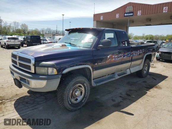 1998 Dodge 2500 with VIN 1B7KF23Z4WJ171365, listed as a Copart auction lot 55085915 with 222,954 mi miles and Clean Title. Bid and sale history available at carsss.com. Image 1.