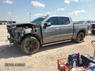 2021 GMC Sierra 1500 Denali with VIN 1GTU9FEL5MZ142097, listed as a Copart auction lot 59337045 with 30,642 mi miles and Salvage title. Bid and sale history available at DreamBid. Image 1.