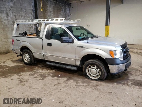 2014 Ford F-150 XL with VIN 1FTMF1EF8EFB92288, listed as a Copart auction lot 58770415 with 65,059 mi miles and Salvage title. Bid and sale history available at DreamBid. Image 4.
