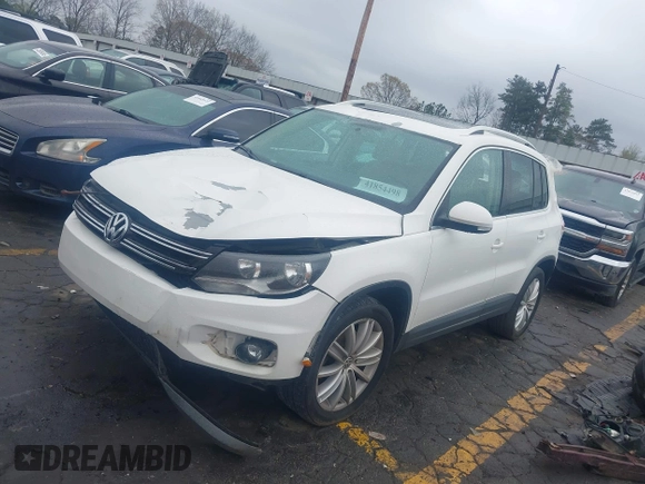 2012 Volkswagen Tiguan SEL with VIN WVGAV7AX0CW507942, listed as a IAAI auction lot 41854498 with 177,117 mi miles and . Bid and sale history available at DreamBid. Image 17.
