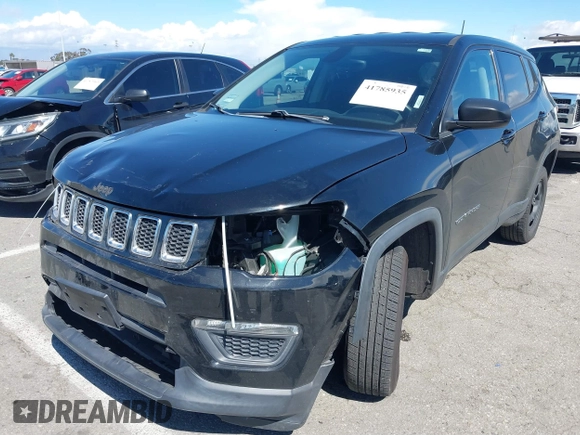 2018 Jeep Compass Sport z VIN 3C4NJDABXJT423666, wystawiony jako IAAI lot #41785935 z przebiegiem 60 880 mil mil oraz . Historia ofert i sprzedaży dostępna na DreamBid. Obrazek 2.