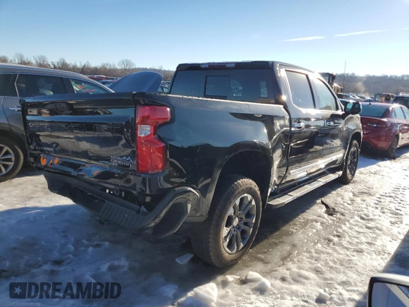 2023 Chevrolet Silverado 1500 with VIN 2GCUDJED6P1136932, listed as a Copart auction lot 87827415 with 9,500 mi miles and Salvage Title. Bid and sale history available at DreamBid. Image 3.