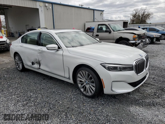 2020 BMW 7 Series 750i xDrive with VIN WBA7U2C05LGJ59504, listed as a Copart auction lot 42771535 with 20,496 mi miles and Salvage Title. Bid and sale history available at carsss.com. Image 4.