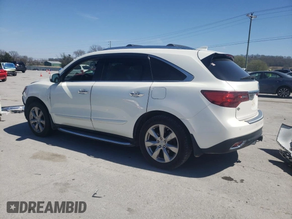 2015 Acura MDX Advance/Entertainment Pkg with VIN 5FRYD4H83FB004786, listed as a Copart auction lot 50079285 with 316,872 mi miles and Salvage Title. Bid and sale history available at carsss.com. Image 2.
