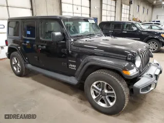 2018 Jeep Wrangler Unlimited Sahara with VIN 1C4HJXEN0JW248194, listed as a Copart auction lot 49069605 with 29,067 mi miles and Salvage Title. Bid and sale history available at carsss.com. Image 4.