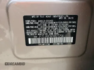 2015 Subaru Forester Touring with VIN JF2SJAUC6FH827254, listed as a Copart auction lot 53265125 with 110,741 mi miles and Salvage title. Bid and sale history available at DreamBid. Image 14.