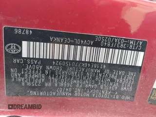 2007 Toyota Camry CE with VIN 4T1BE46K77U150924, listed as a IAAI auction lot 41798592 with 130,696 mi miles. Bid and sale history available at carsss.com. Image 9.