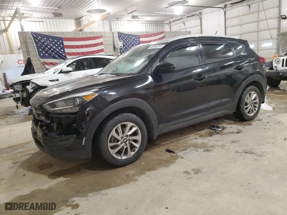 2016 Hyundai Tucson SE with VIN KM8J3CA43GU127418, listed as a Copart auction lot 45644315 with 117,677 mi miles and Salvage Title. Bid and sale history available at carsss.com. Image 1.