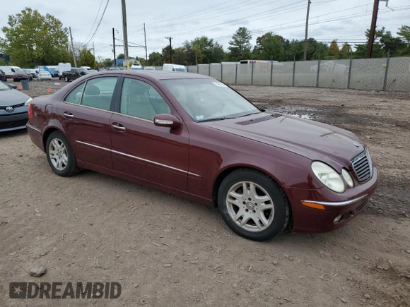 2003 Mercedes-Benz E-Class 3.2L with VIN WDBUF65J93A336750, listed as a Copart auction lot 73595164 with 0 mi miles and Salvage Title. Bid and sale history available at carsss.com. Image 4.