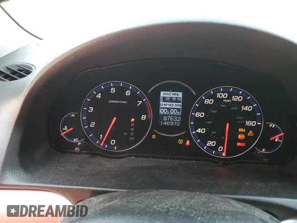 2007 Acura TSX with VIN JH4CL96877C014992, listed as a Copart auction lot 60492305 with 146,972 mi miles and Salvage title. Bid and sale history available at DreamBid. Image 9.