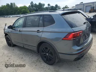 2022 Volkswagen Tiguan SE R-Line Black with VIN 3VV8B7AX0NM091052, listed as a Copart auction lot 60020515 with 46,687 mi miles and Salvage title. Bid and sale history available at DreamBid. Image 2.