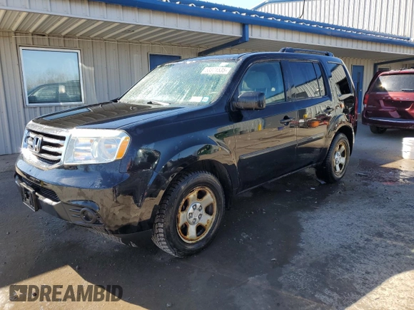 2014 Honda Pilot LX with VIN 5FNYF4H26EB002150, listed as a Copart auction lot 53371535 with 114,428 mi miles and Salvage Title. Bid and sale history available at DreamBid. Image 1.