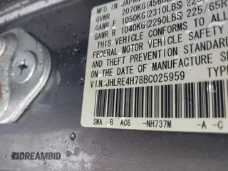 2011 Honda CR-V EX-L с VIN JHLRE4H78BC025959, выставлен на аукционе IAAI как лот 42080982 с пробегом 243 895 миль миль и . История ставок и продаж доступна на DreamBid. Изображение 9.