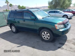 2003 Toyota Highlander z VIN JTEGD21A130064702, wystawiony jako IAAI lot #42385593 z przebiegiem 266 465 mil mil oraz . Historia ofert i sprzedaży dostępna na DreamBid. Obrazek 1.