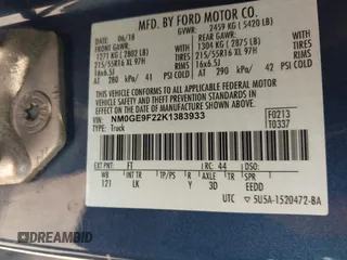 2019 Ford Transit Connect XLT with VIN NM0GE9F22K1383933, listed as a IAAI auction lot 42391253 with 136,082 mi miles and . Bid and sale history available at DreamBid. Image 9.