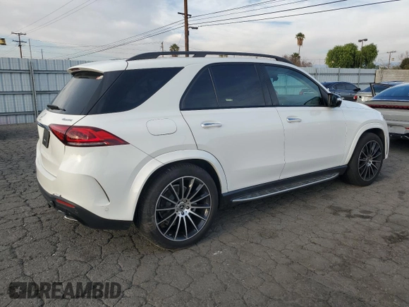 2021 Mercedes-Benz GLE 350 with VIN 4JGFB4KB8MA436066, listed as a Copart auction lot 45682765 with 20,515 mi miles and Salvage title. Bid and sale history available at DreamBid. Image 3.
