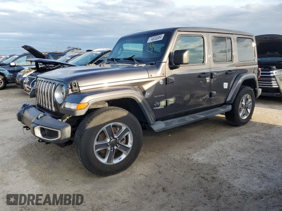 2021 Jeep Wrangler Unlimited Sahara High Altitude z VIN 1C4HJXEG0MW603872, wystawiony jako Copart lot #74835884 z przebiegiem 31 008 mil mil oraz Nie do naprawy • Non repairable. Historia ofert i sprzedaży dostępna na DreamBid. Obrazek 1.