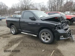 2012 Ram 1500 Express with VIN 3C6JD7AT2CG280229, listed as a Copart auction lot 48588635 with 91,019 mi miles and Salvage Title. Bid and sale history available at carsss.com. Image 4.